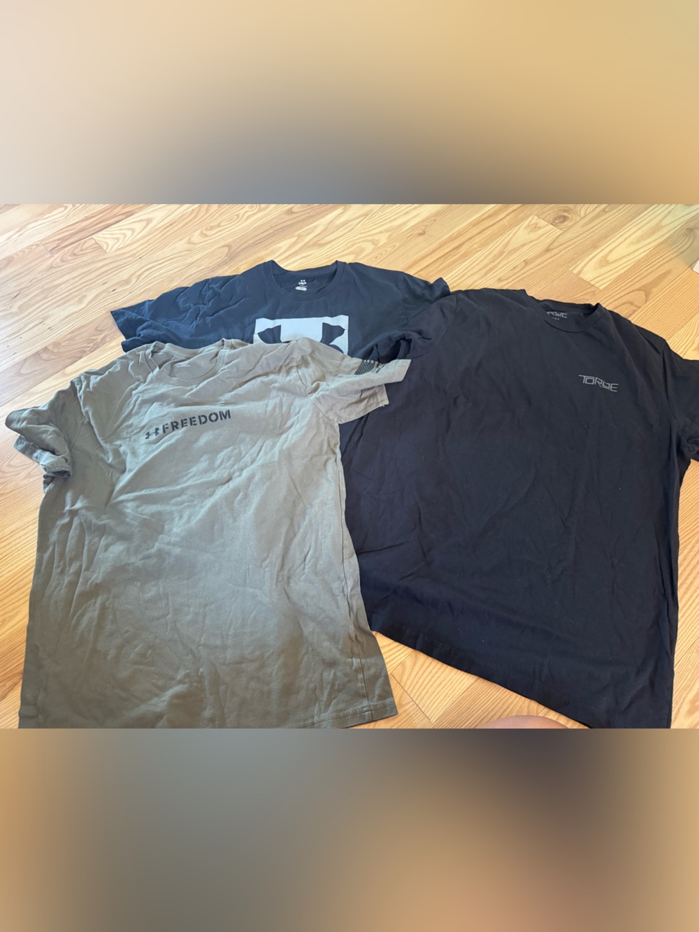 2 Under Armour and 1 Torque brand Men's Short Tees